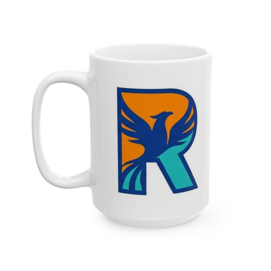 "Born to Rise" White Ceramic Mug — Graphic