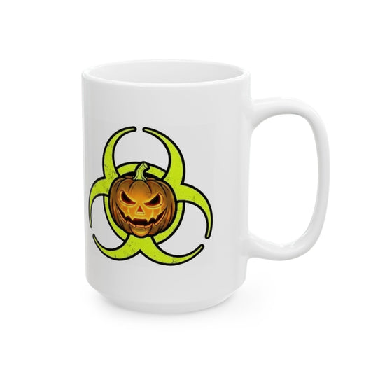 "Toxic handle With Latex" White Ceramic Mug — Graphic