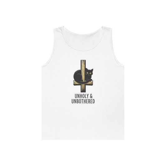 Color: White | Unholy and Unbothered Tank Top
