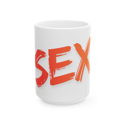 "Built for Sex" White Ceramic Mug — Graphic