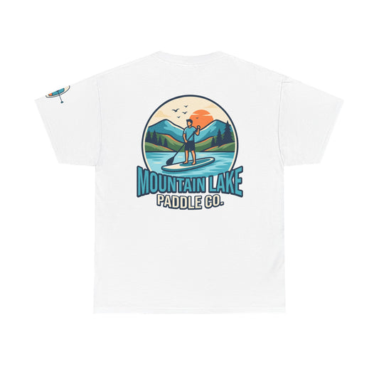 Color: White | Mountain Lake Paddle Board Premium Graphic Tee
