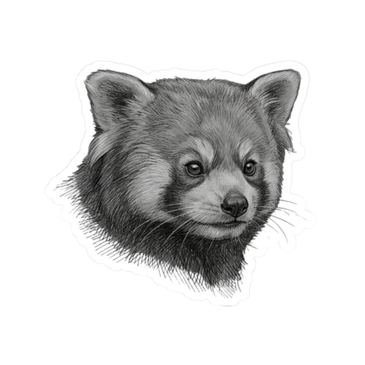 "Pencil Sketch Art Red Panda" Sticker