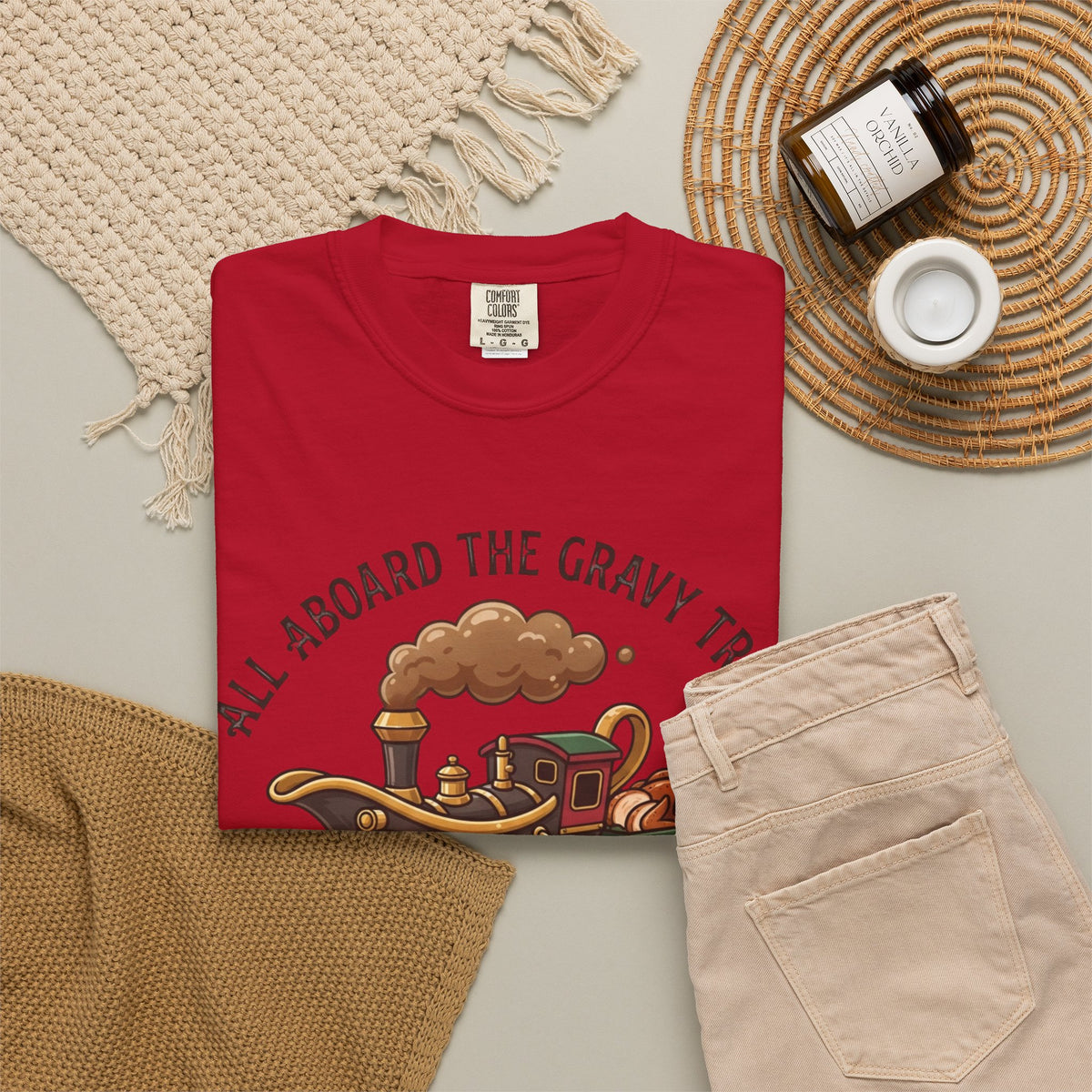 "Next Stop Food Coma" Unisex Garment-Dyed Tee