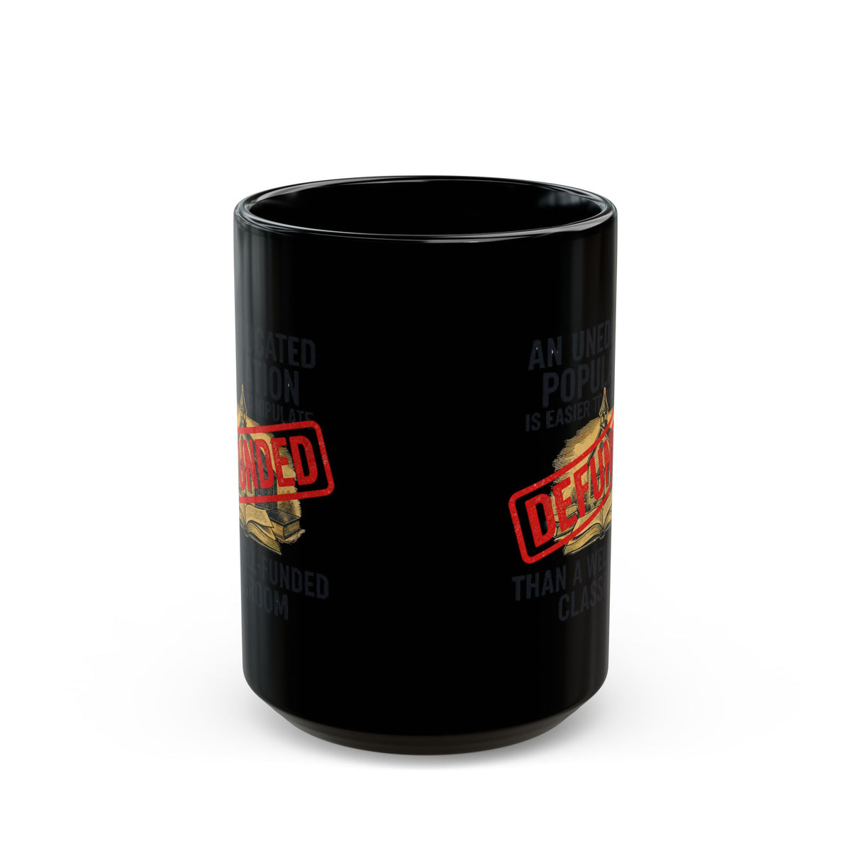 "Protest Series - Fund Public Schools" Black Ceramic Mug