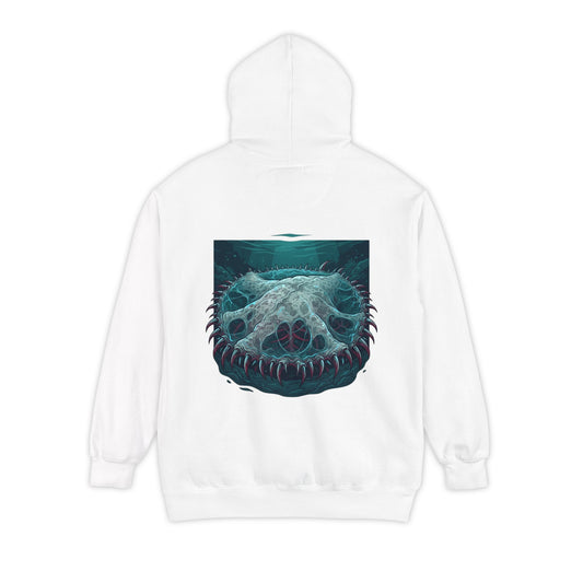 Color: White | El Cuero-The Hide (South American Folklore) Garment-Dyed Hoodie