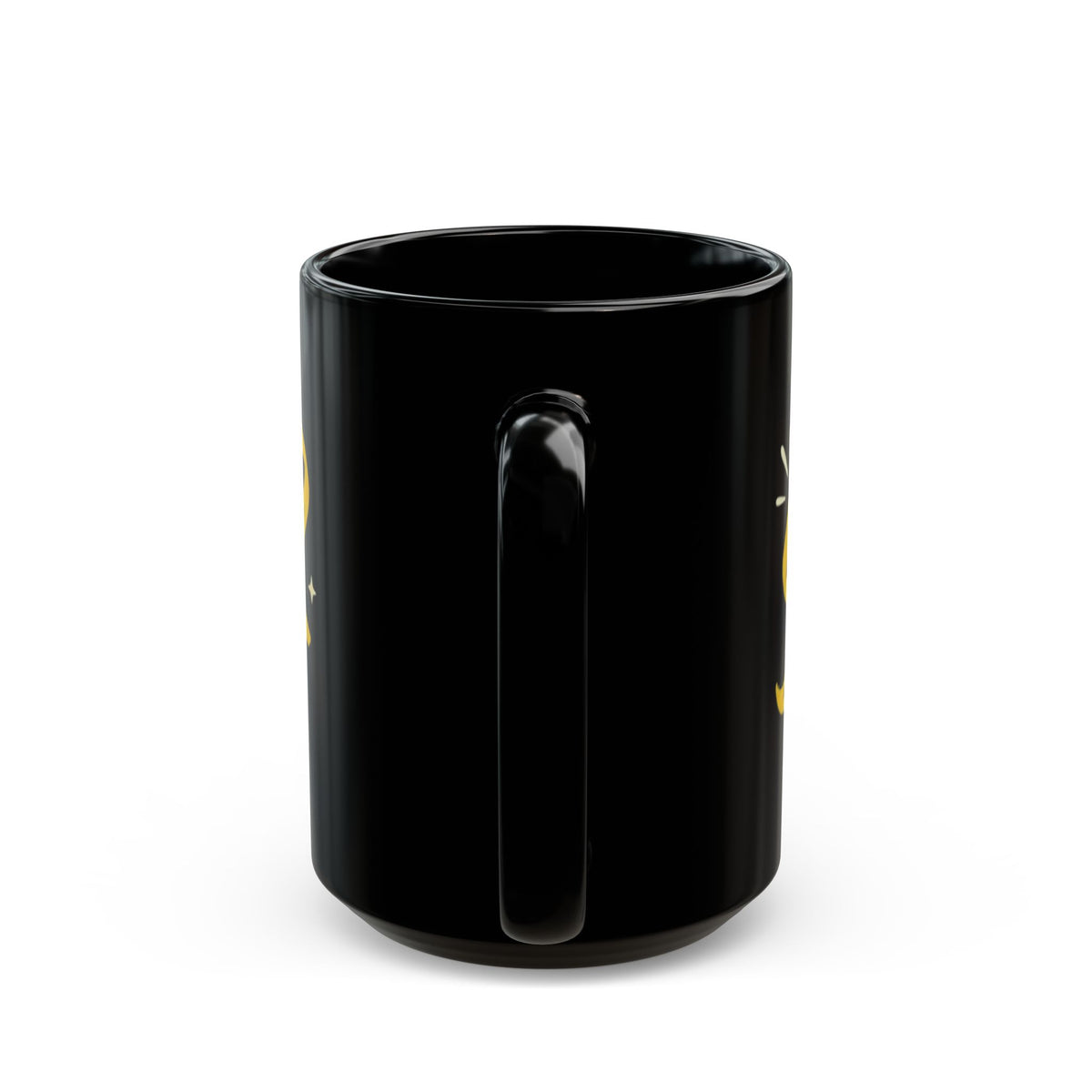 "Swear And Try Again" Black Ceramic Mug — Graphic