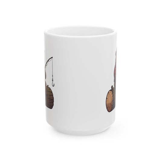 "Bear Master Baiter" White Ceramic Mug — Graphic