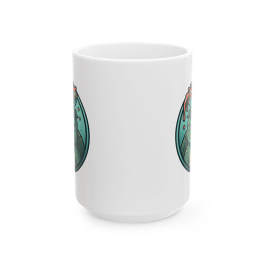"Kappa (Japanese Folklore)" White Ceramic Mug — Graphic