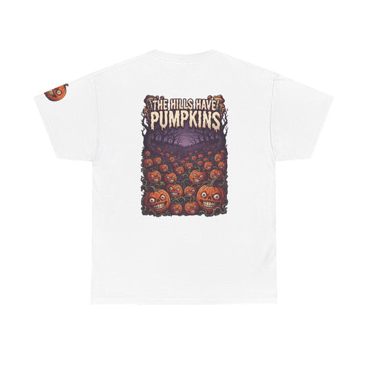 Color: White | The Hills Have Pumpkins Premium Graphic Tee