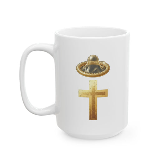 "Good Book Series The Holy Shield" White Ceramic Mug — Graphic