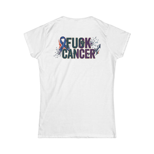 Color: White | Fuck Cancer Women's Tee