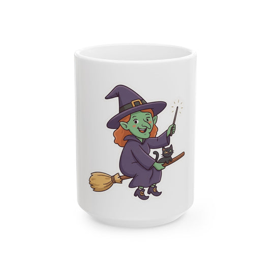 "Witch" White Ceramic Mug