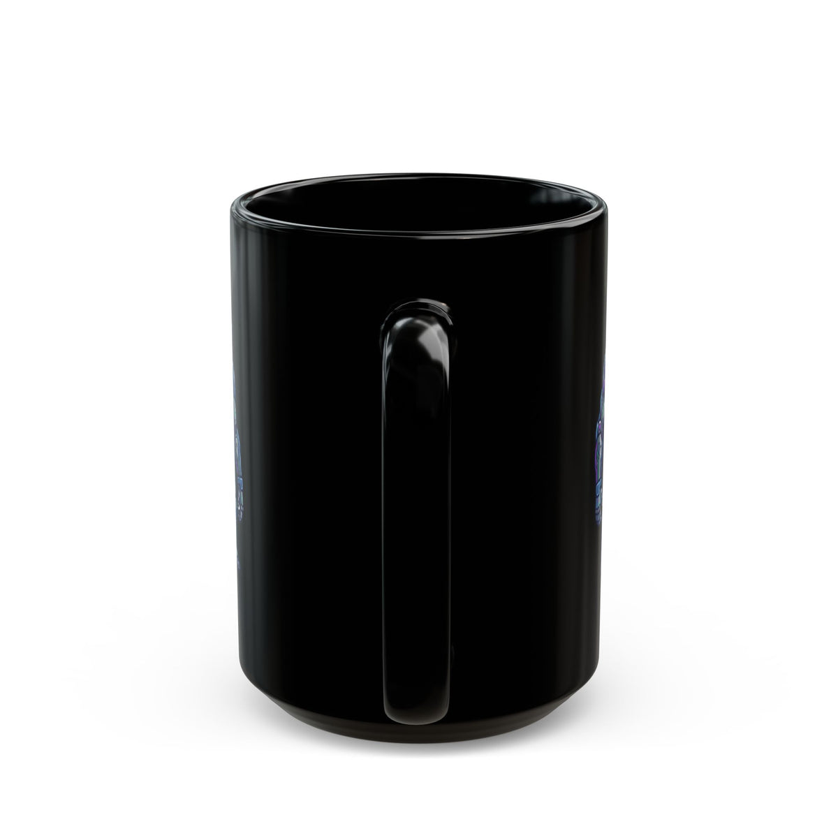 "Cyber Chimp" Black Ceramic Mug
