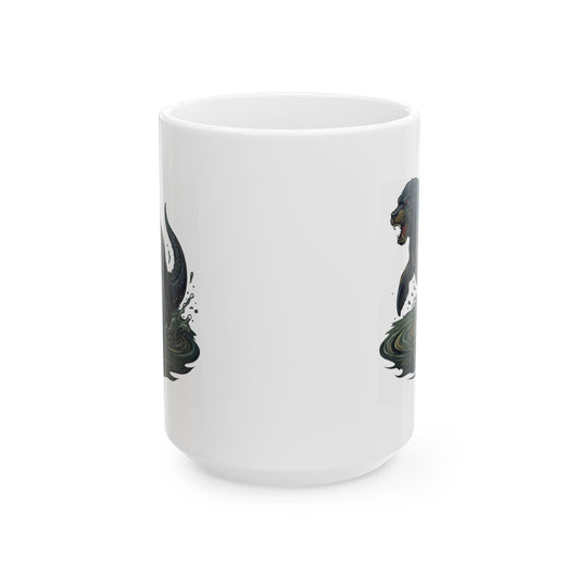 "Bunyip (Australian Aboriginal Mythology)" White Ceramic Mug