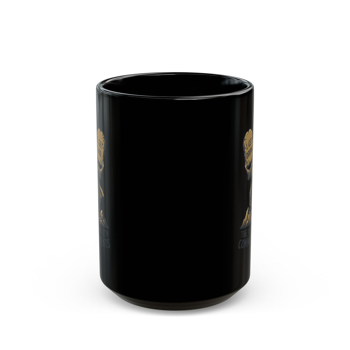 "11th and 12th Commandment" Black Ceramic Mug