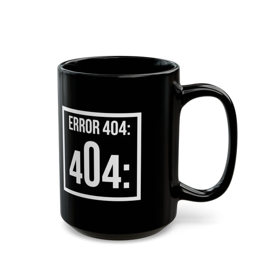 "Social Skills Not Found" Black Ceramic Mug — Graphic