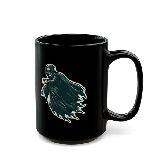 "Time Is A Thief Day" Black Ceramic Mug — Graphic
