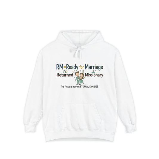Color: White | RM: Ready for Marriage (Probably Not) | Garment-Dyed Hoodie — AttitudeShirts
