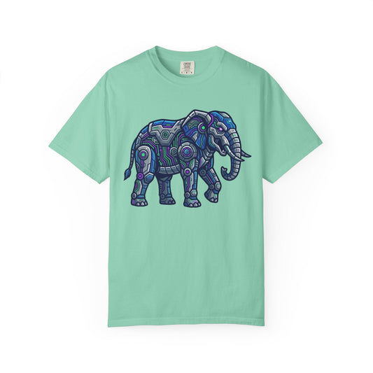 Color: Island Reef | Cyber Elephant Unisex Garment-Dyed Tee