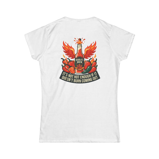 Color: White | Burns Coming Out Women's Tee