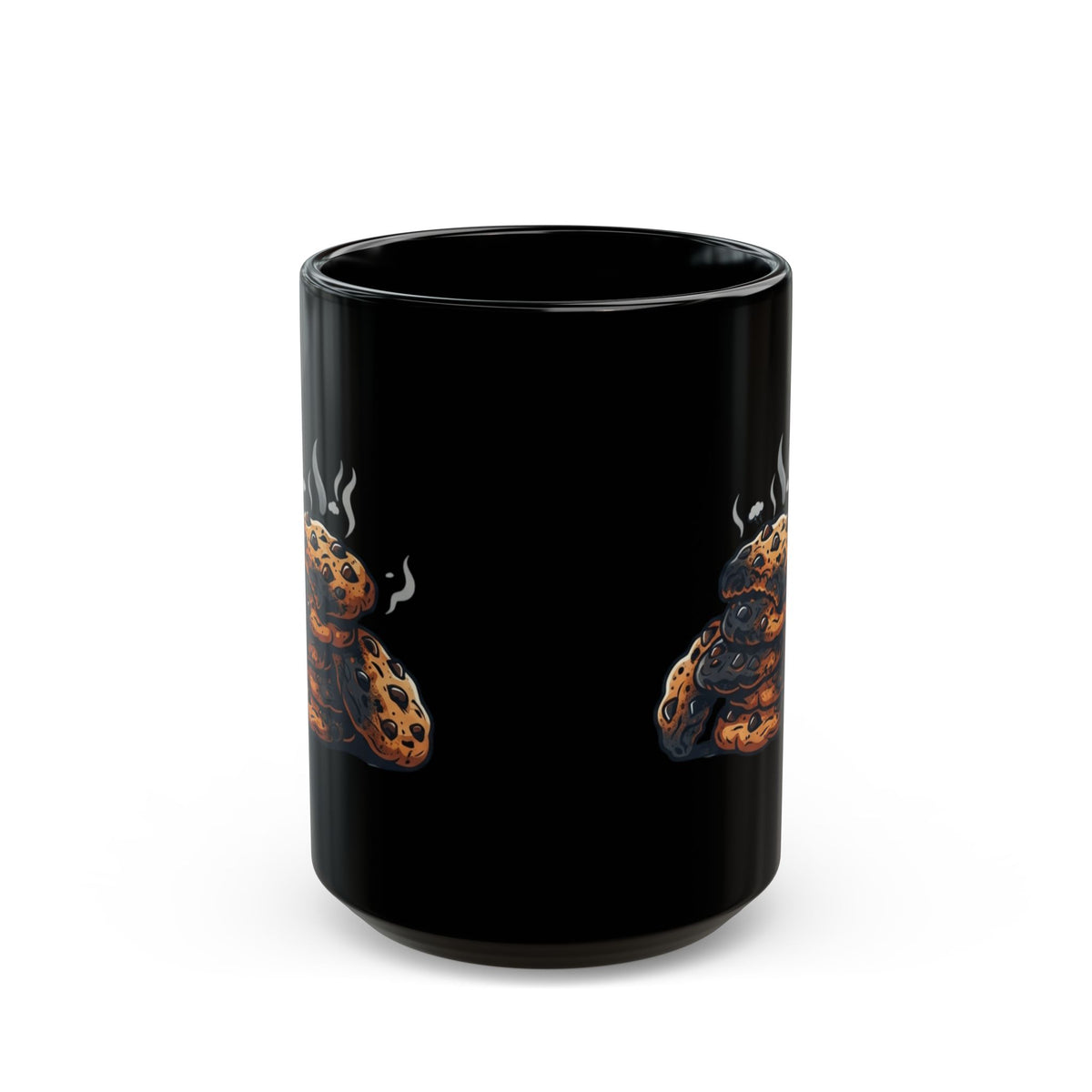 "Eat Drink And Be Grumpy" Black Ceramic Mug — Graphic