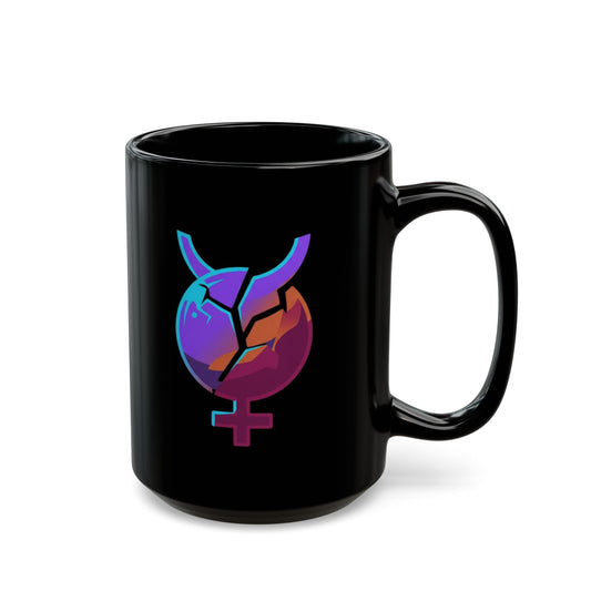 "My Life Is Mercury in Retrograde" Black Ceramic Mug — Graphic