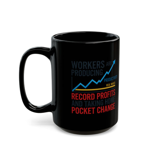 "Protest Series - Share The Value" Black Ceramic Mug