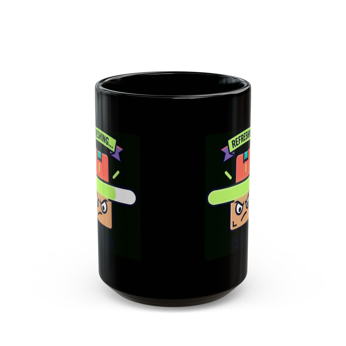 "I Track My Package Obsessively" Black Ceramic Mug — Graphic