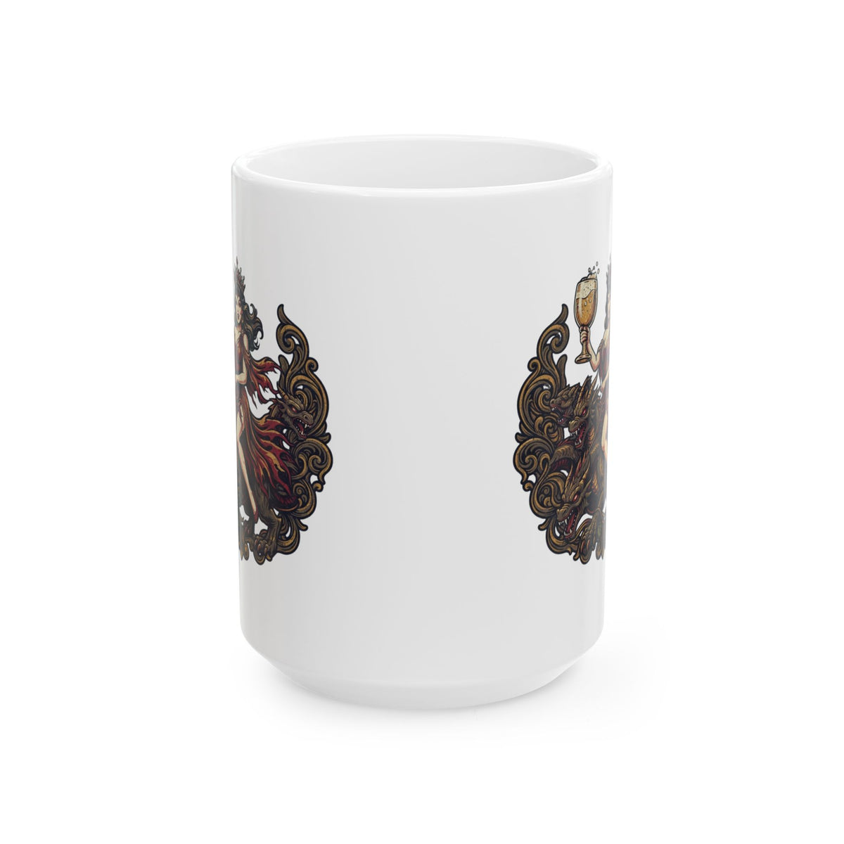 "Good Book Series Whore of Babylon" White Ceramic Mug — Graphic