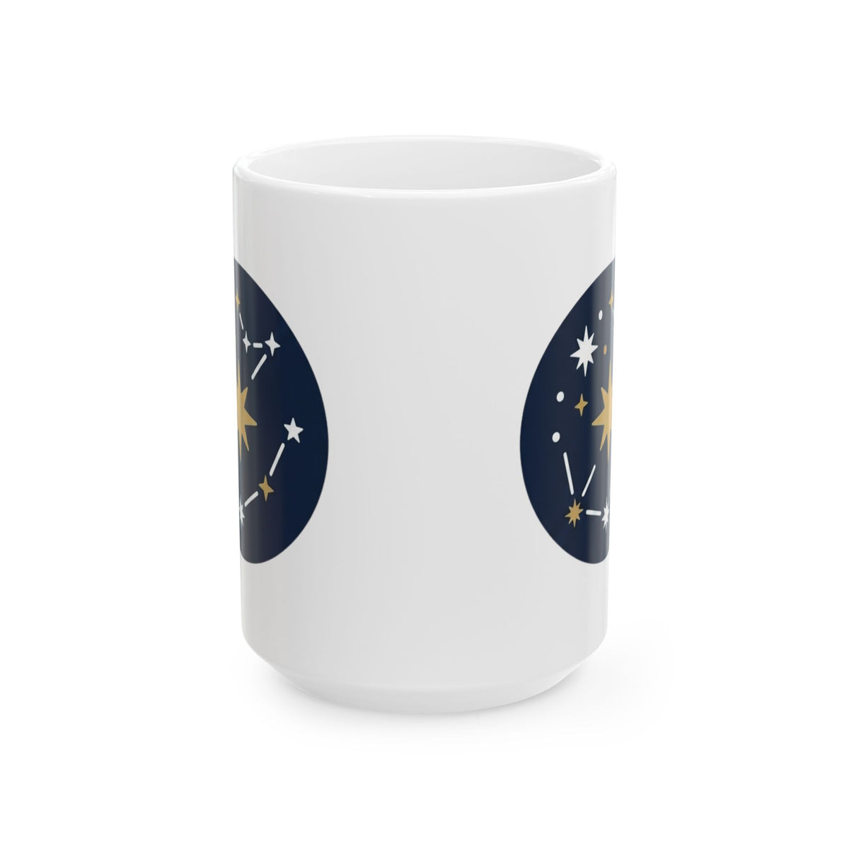 "Constellation Map (Dark Sky)" White Ceramic Mug — Graphic