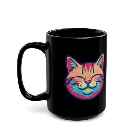 "Always Cuddle Your Pussy" Black Ceramic Mug — Graphic