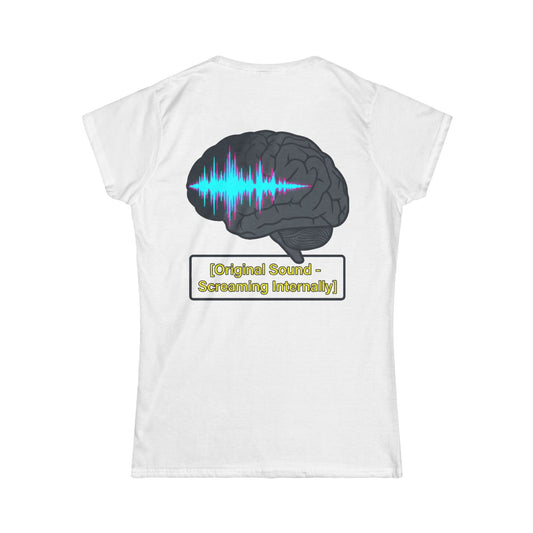 Color: White | Screaming Internally Women's Tee