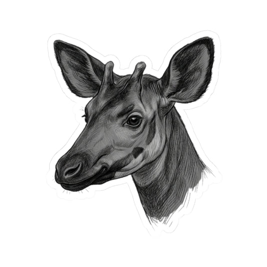 "Pencil Sketch Art Okapi" Sticker