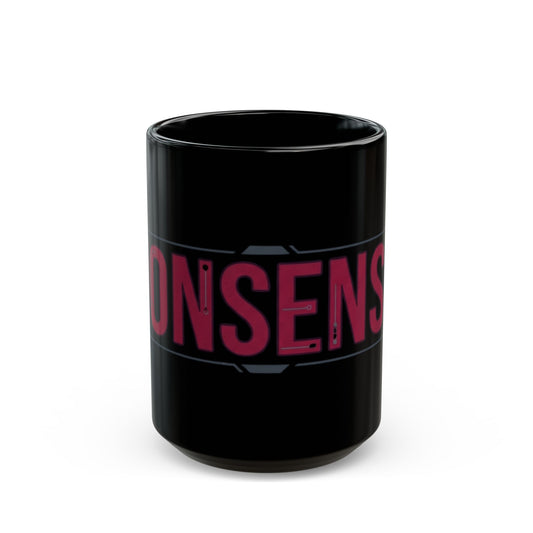 "Zero Tolerance Policy" Black Ceramic Mug — Graphic
