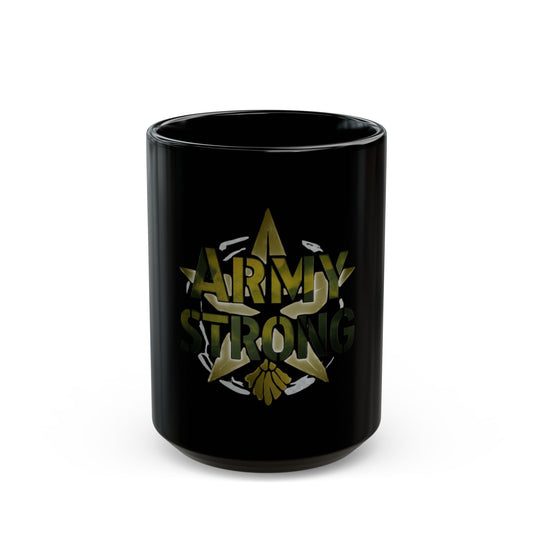 "Army Strong-2" Black Ceramic Mug