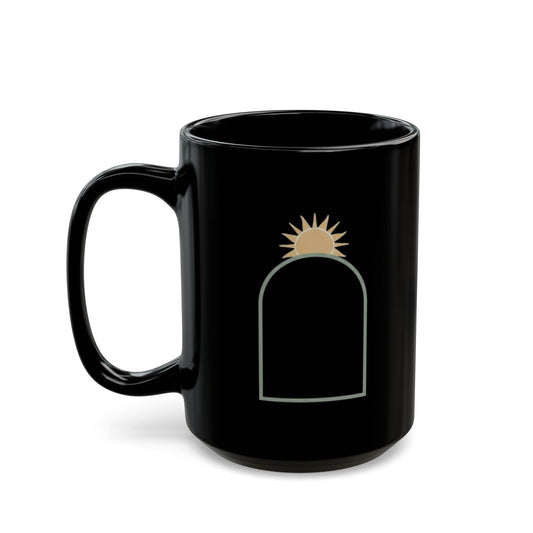 "Desert Sun" Black Ceramic Mug — Graphic