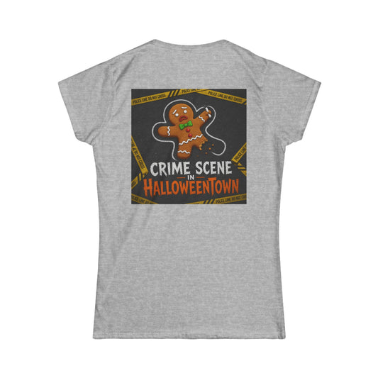 Color: Sport Grey | Crime Scene in Halloweentown Women's Tee