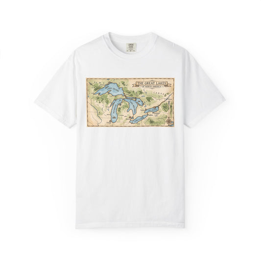 Color: White | 51st State Great Lakes Unisex Garment-Dyed Tee