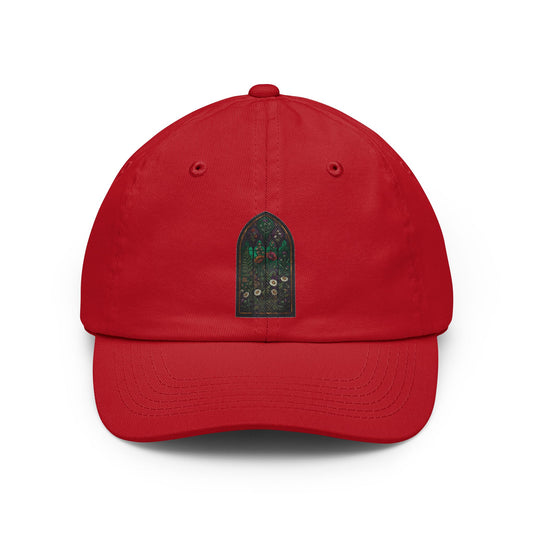 Color: Red | Stained Glass Floral Dad Hat
