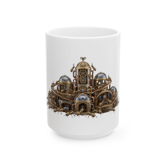 "Cyber Ants" White Ceramic Mug