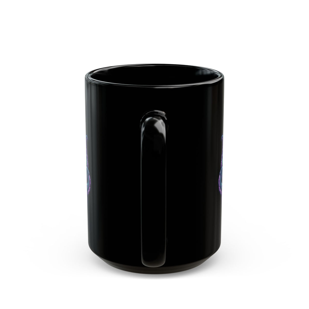 "Cyber Octopus" Black Ceramic Mug — Graphic