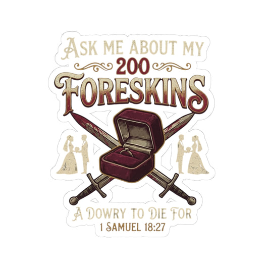 "Good Book Series 200 Foreskins" Sticker — Main