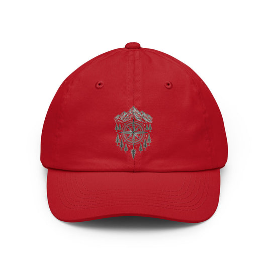 Color: Red | Compass Dad Hat