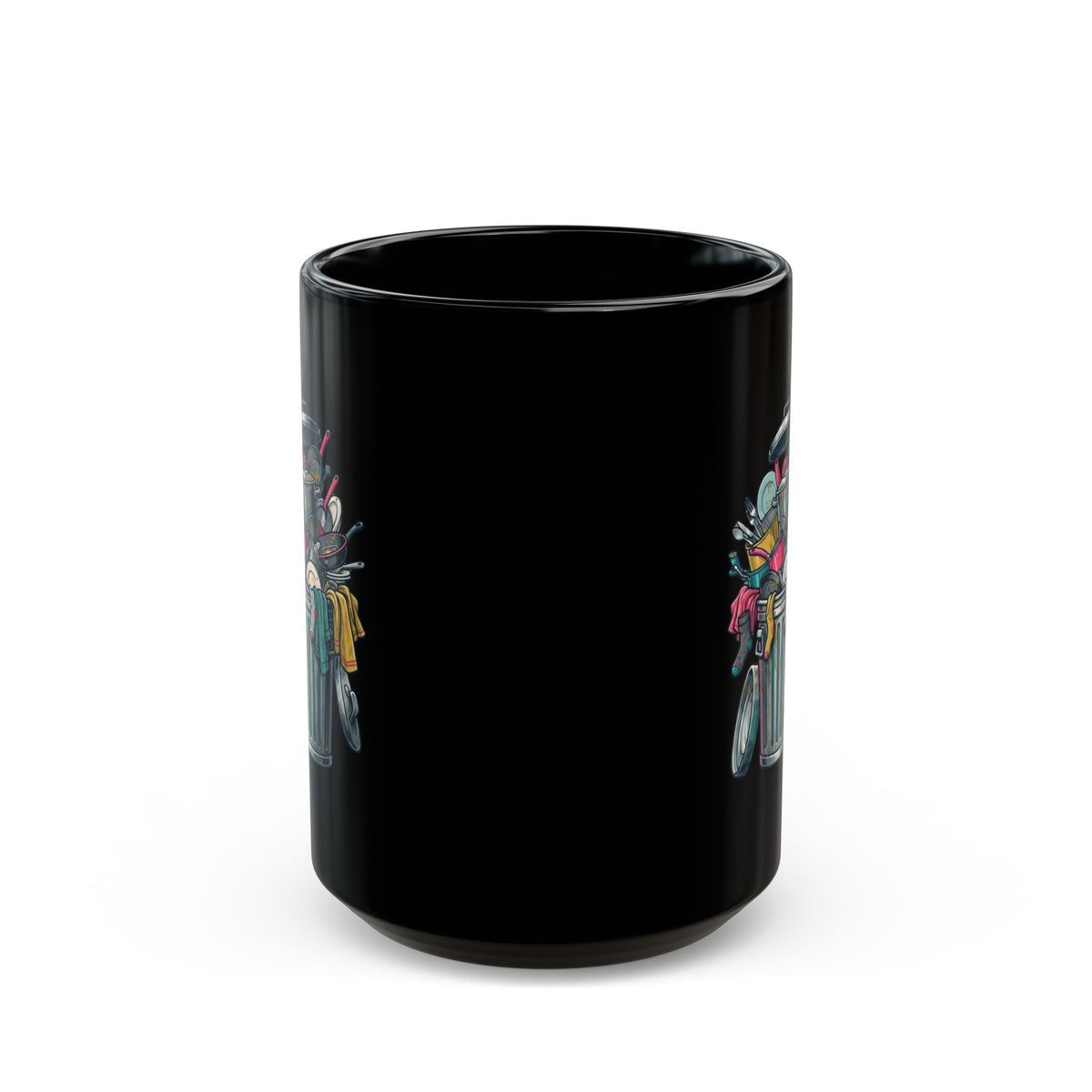 "Talk Dirty to Me" Black Ceramic Mug — Graphic