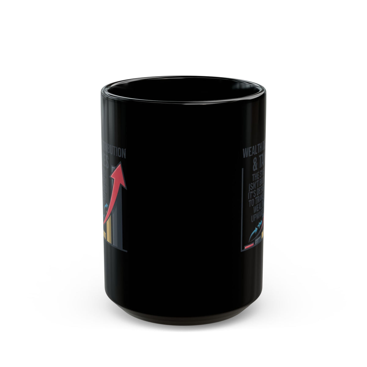 "Protest Series - Follow The Money" Black Ceramic Mug