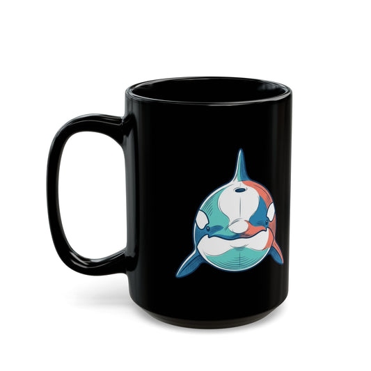 "Orca" Black Ceramic Mug — Graphic