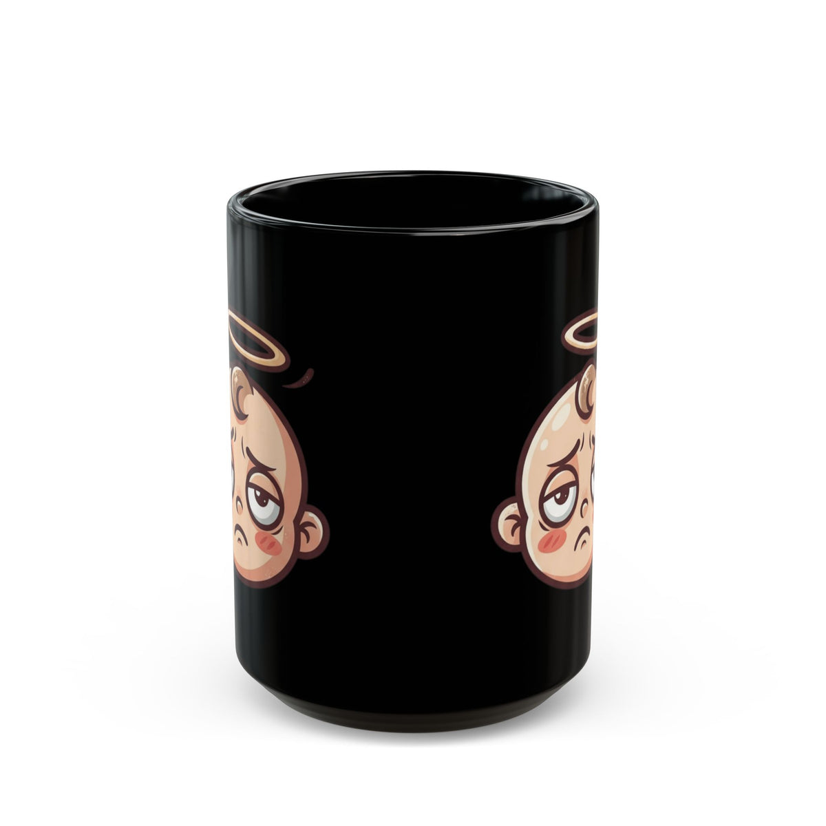 "Sweet Baby Jesus" Black Ceramic Mug — Graphic