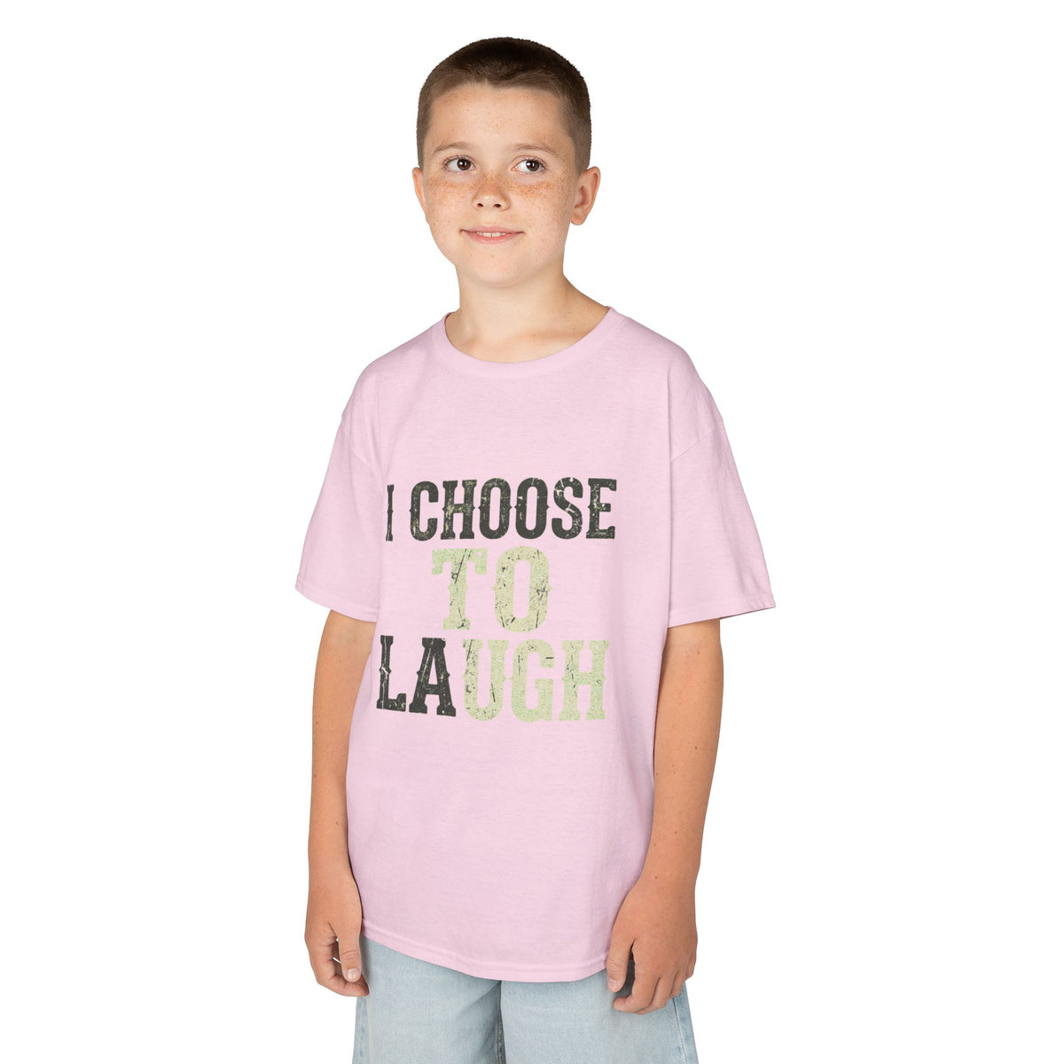 Color: Light Pink | Choose to Laugh Kids Tee