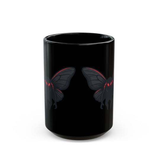 "Mothman (West Virginia, USA)" Black Ceramic Mug — Graphic
