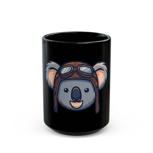 "Koala Credible" Black Ceramic Mug — Graphic